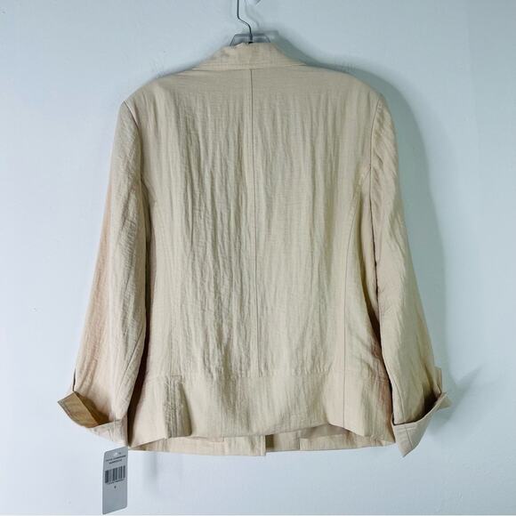 NEW vintage Rafael tan cream lightweight coastal preppy blazer 6 - Picture 6 of 6